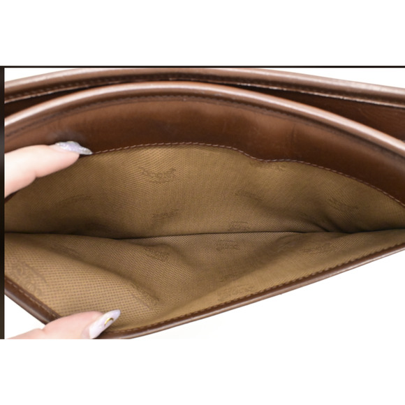 Burberry Vintage Authentic Clutch Bag Classic Nova Check Beige Brown Canvas - Picture 11 of 12